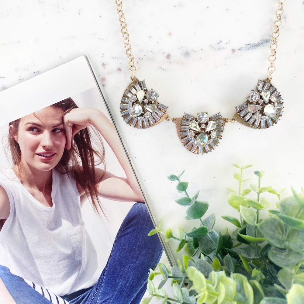 "Tenley" Necklace || Clear Crystal Statement